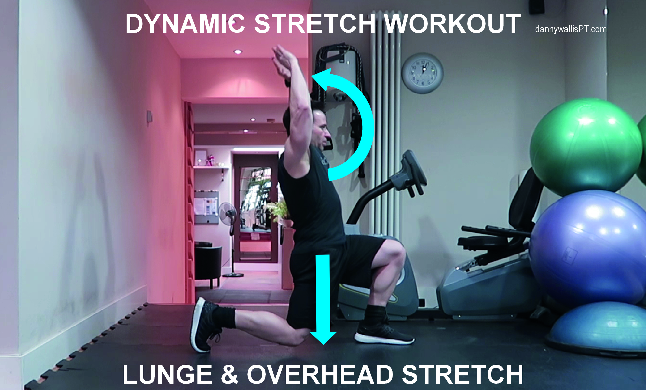 Dynamic Stretching: Lunge and overhead stretch