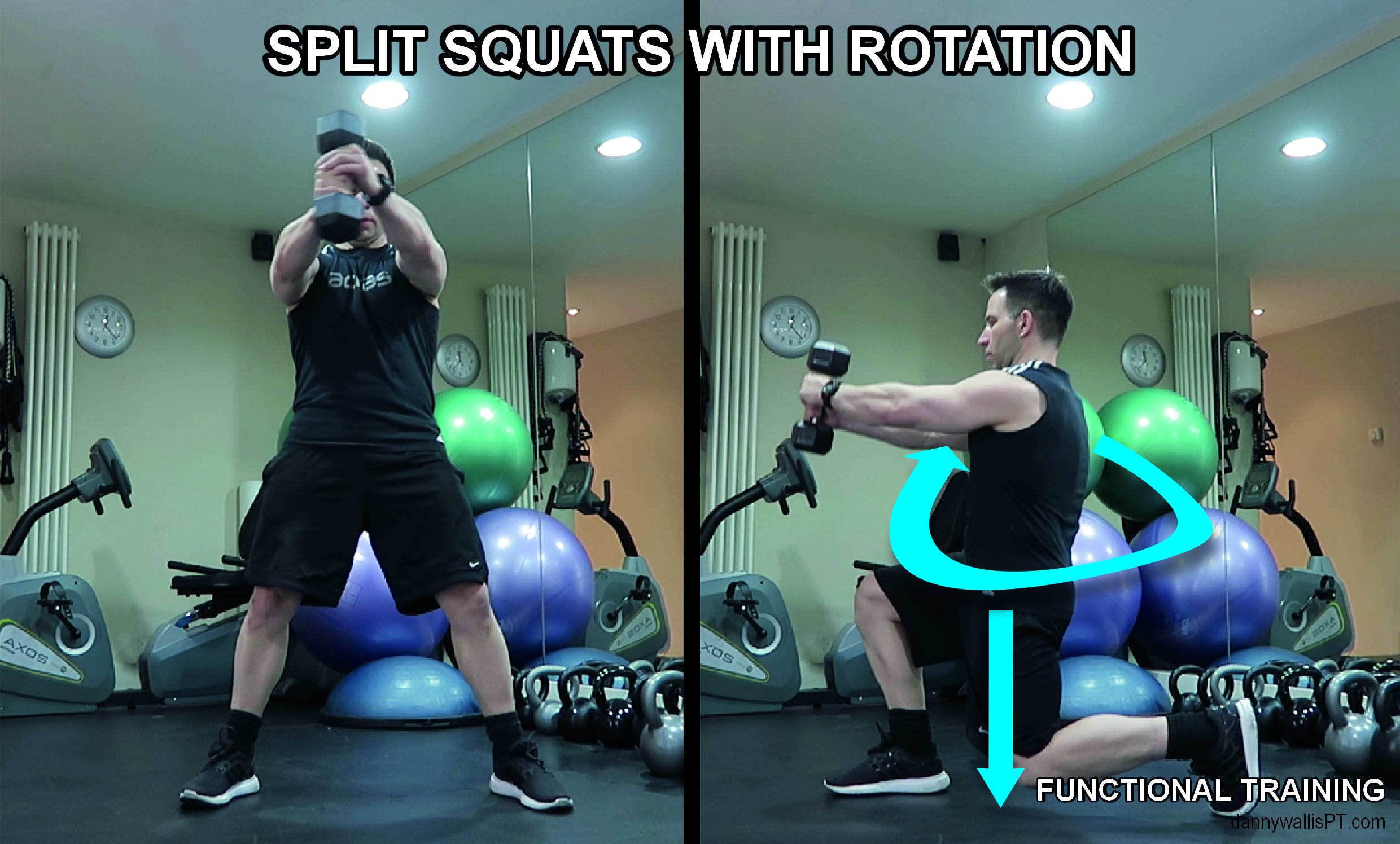 split squat with rotation: Functional training Blog Post
